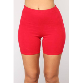 Red Spendex Short Pant For Unisex