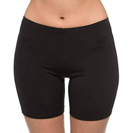 Black Spendex Short Pant For Unisex