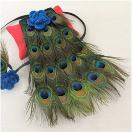 Newborn Peacock Feather Baby Photo Props, 3 image