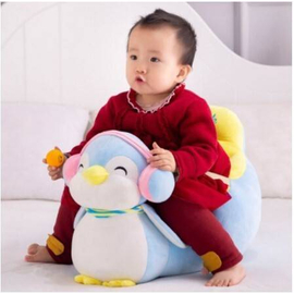Baby Learning Seat Anti-fall Plush Toy-Penguin, 2 image