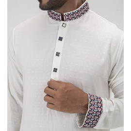 White Gents Fashionable Cotton Panjabi