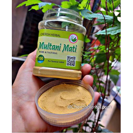 CHERISH HERBAL Multani Mud Powder 100gm (Buy One Get One Free), 2 image