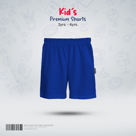 Fabrilife Kids Premium Shorts- Royal-blue