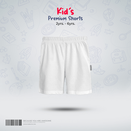 Fabrilife Kids Premium Shorts- White