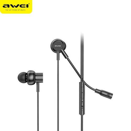 Awei ES-180i In-ear Gaming Earphones 3.5mm Plug With Microphone For Phone, Computer, Video Gaming Stereo HD Clean Voice