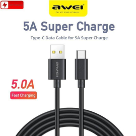 Awei CL-110T 5A Type-C Super Fast Charging Cable USB And Date Transmission Cables