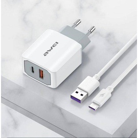 Awei PD4 20W PD Phone Charger Type-C and Qi Fast Charging