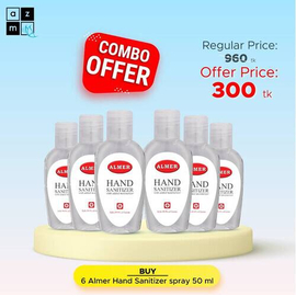 Almer Hand Sanitizer Combo Offer (50ml*6 Pcs)