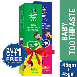 Parachute Just for Baby - Baby Toothpaste 45g Buy 1 Get 1 (Mix Fruit + Orange)