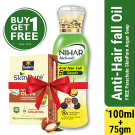 Nihar Anti Hairfall 5 Seeds Hair Oil 100ml (75gm Soap Free)