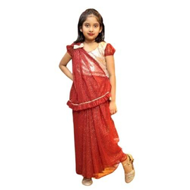 Girls Ready Sharee With Blouse 3-6 years, 2 image