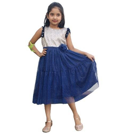 Girls Blue Party Frock 1-4Y