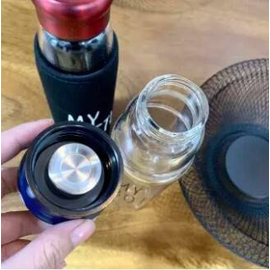 Jazz Style Water Bottle Aluminum Cap with Glass  550ml, 6 image