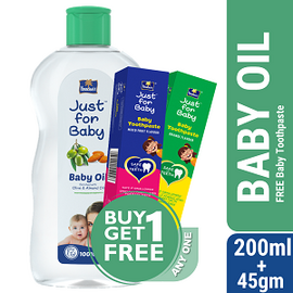 Parachute Just for Baby - Baby Oil 200ml (Toothpaste Free)