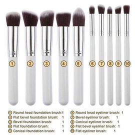10pcs Kabuki Makeup Brushes, 3 image