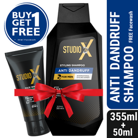 Studio X Anti Dandruff Shampoo for Men 355ml (50ml Facewash Free)