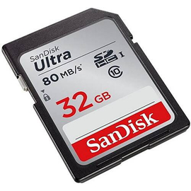 SanDisk Ultra 32GB Class 10 SDHC UHS-I Memory Card Up to 80MB-Gray/Black