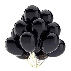 20 Pcs Glossy Monty Balloon -  Black Color