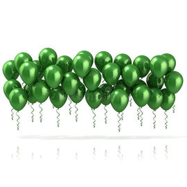 20 Pcs Glossy Monty Balloon -  Green Color