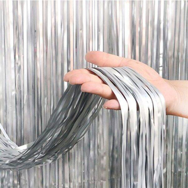 Curtain For Photography Background Party Decoration-Silver Color
