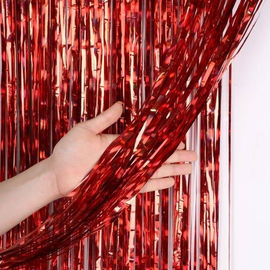 Curtain For Photography Background Party Decoration-Red Color