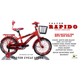Falcon Rapido kid's Bicycle 20"-MATTE RED