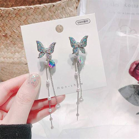 Earrings Women 'S Butterfly Pendant Ear Studs Jewelry Ornaments, 3 image