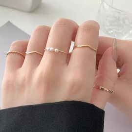 5Pcs Rings Set For Women Finger Ring