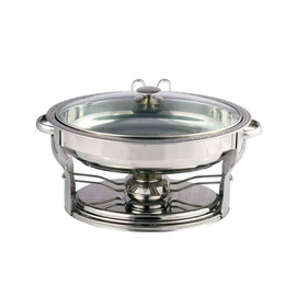 192139 Food Warmer Oval Shap W/Spn - Silver