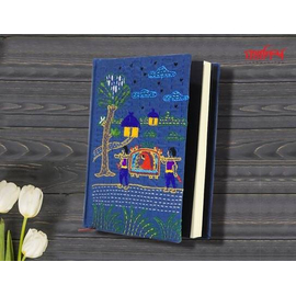 Blue Color Palkee Handmade Nakshi Notebook - 8x6