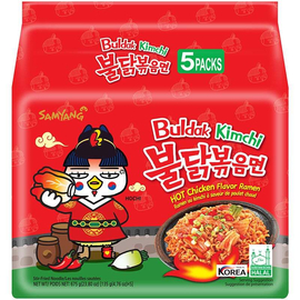 Samyang Buldak Kimchi Flavor Noodles - 5 In 1 Pack