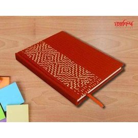 Red Color Anaroshi Handmade Nakshi Notebook- 8x6