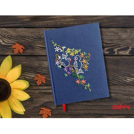Blue Color 2 Pakhi Handmade Nakshi Notebook- 8x6