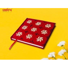 Red Color Chorki Handmade Nakshi Notebook- 6x6