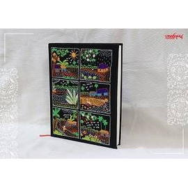 Black Color Six Seasons  Handmade Nakshi Journal Notebook- 9x7