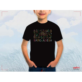 Black Color Banglar Mela t-shirt For Kids