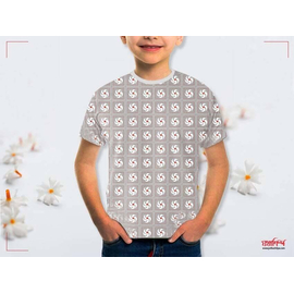 Ash-Sheuly ful Screen Printed Half Sleeve Cotton T-Shirt For Kids