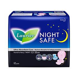 Laurier Sanitary napkin Night Safe (35 cm) -12 pad