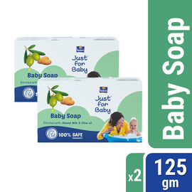 Parachute Just for Baby Baby Soap 125g Pack of 2 Combo (125g x 2)