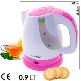 SOKANY 0.9L Portable Electric Kettle - Pink