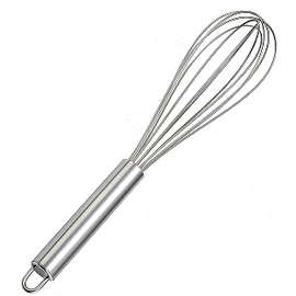 Hand Whisk Egg Beater Stainless Steel - Silver