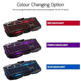 A.tech V-100 Backlit Multimedia Gaming Keyboard, 3 image