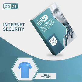 ESET Internet Security 2021 - 1 User, 1 Year (CD) Multi-Device With Free T-Shirt