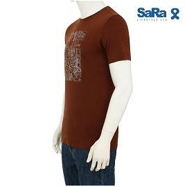 SaRa Men's T -Shirt Chocolate