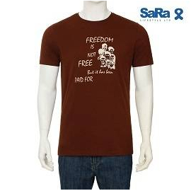 SaRa Men's T -Shirt Brown