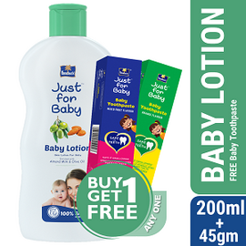 Parachute Just for Baby - Baby Lotion 200ml (Toothpaste Free)