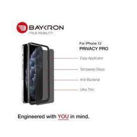 Baykron OT-IP12-6.1-P Antibacterial Privacy Temperd Glass NEW Iphone 12 / Iphone 12 Pro, 2 image