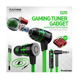 Plextone G25 Gaming Earphone  With Microphone - Green