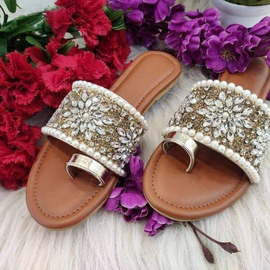 Indian Kolapuri Sandal For Ladies-White
