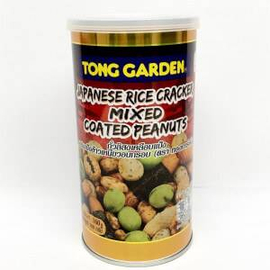 JAPANESE RICE CRACKER MIXED COTED PEANUTS - TALL CAN 150 Gm